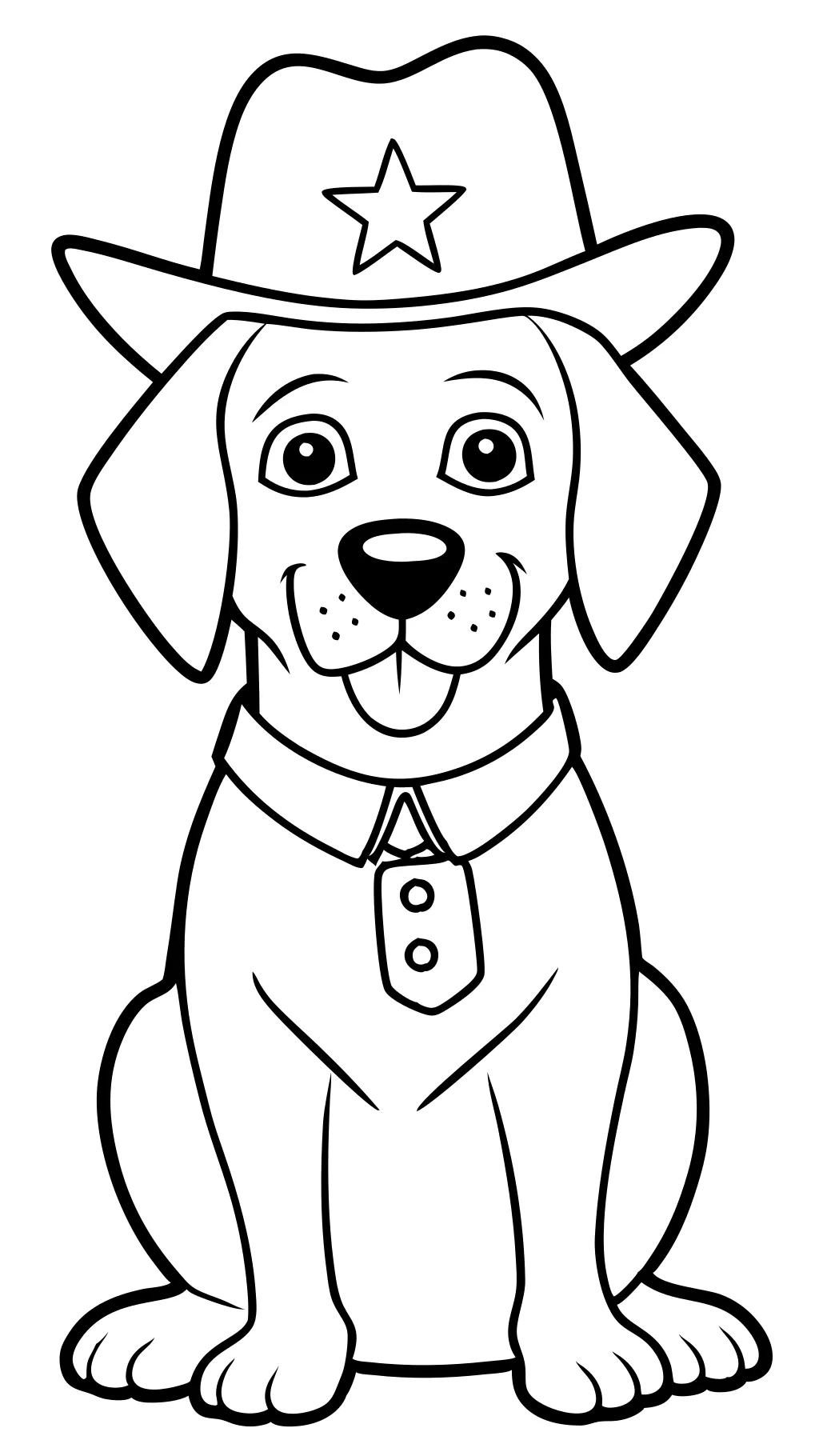 coloriage du shérif labrador